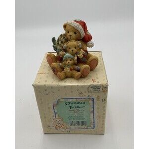 1992 Cherished Teddies "Theodore Samantha & Tyler" Bear Family Figurine #950769